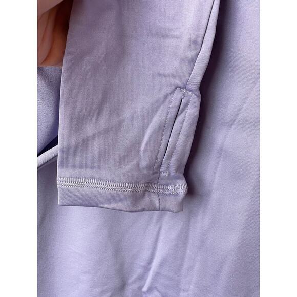 Layer 8 Performance Qwick Dry Fleece Lined Funnel Neck Purple Shirt Size S NWT - Picture 3 of 6
